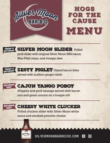 Silver Moon Hogs ft Cause 2025 Menu